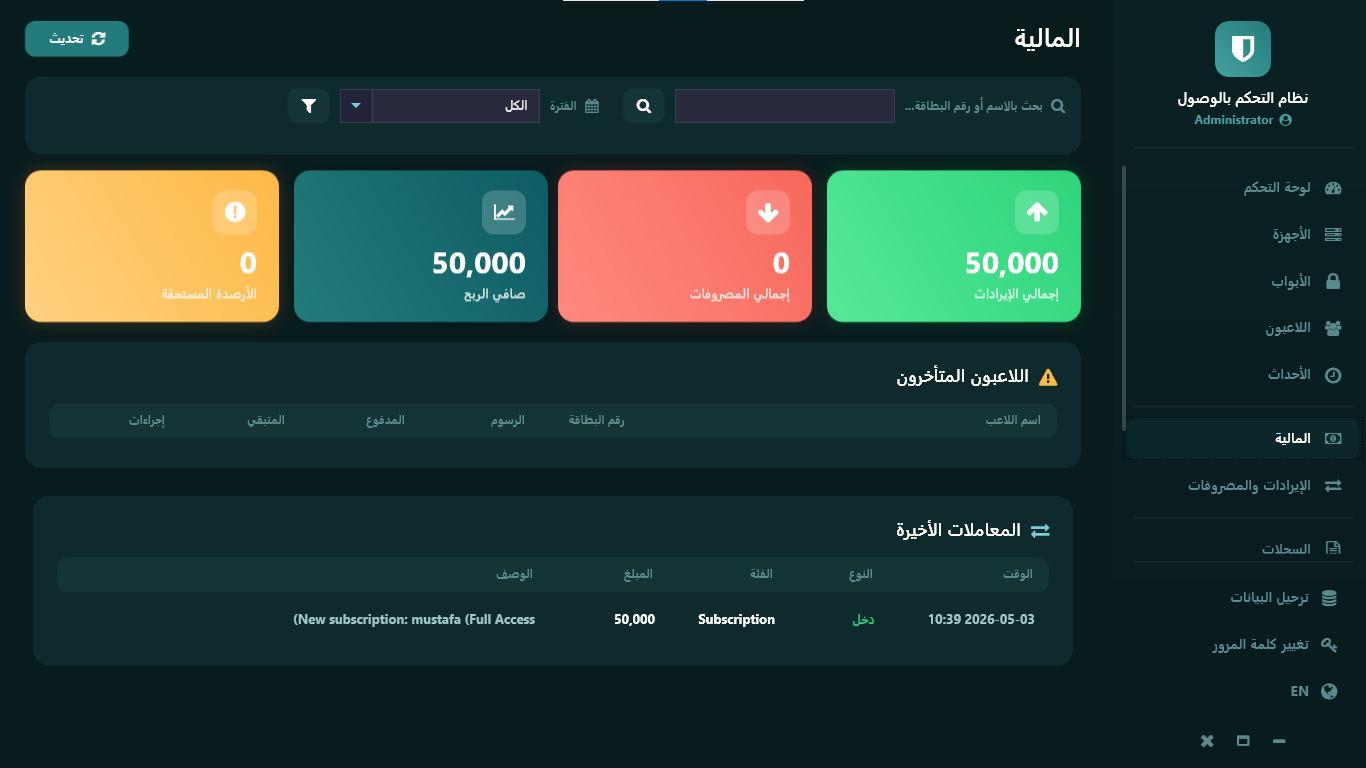 نظرة عامة على المالية